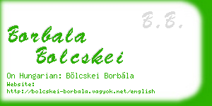 borbala bolcskei business card